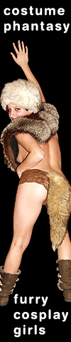 furry, cosplay, girls, costume, sexy, fox tail, naked